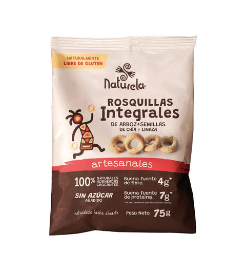 Rosquillas Integrales de Arroz + Semillas de linaza y Chia