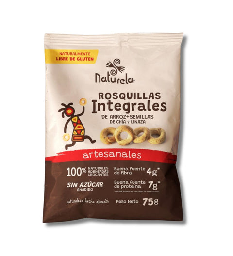 Rosquillas Integrales de Arroz+Semillas de Chia y Linaza