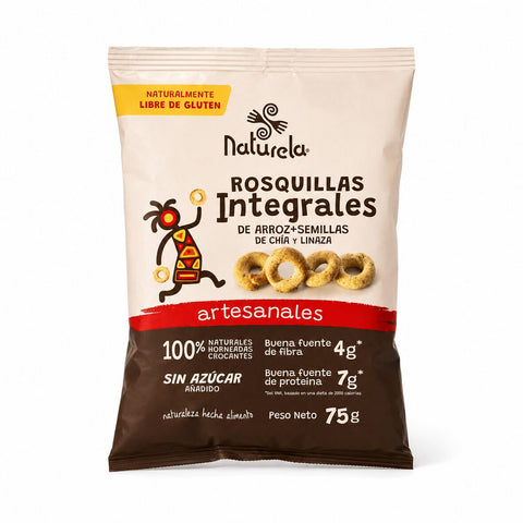 Rosquillas Integrales de Arroz+Semillas de Chia y Linaza